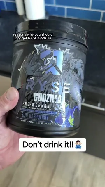 Definitely don’t do it 😳 #gym #preworkout #godzilla 