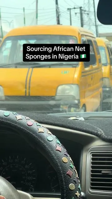 How we source our African exfoliating net sponges in Lagos, Nigeria 🇳🇬 💚 #africannetsponges #ethicalsourcing #sustainability #africanskincare #africanexfoliatingnet #smallbusiness 