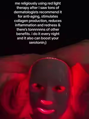 The link for the one I used wont show up but i linked another that is 650NM+ ♥️ #redlighttherapy #redlight #redlightmask #skincare #TTSACL #ttsacl 