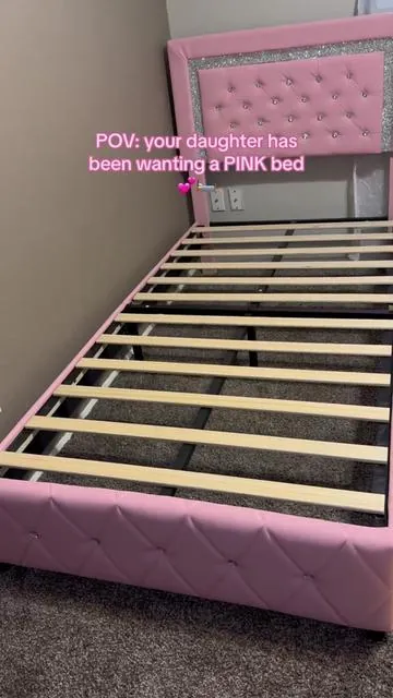 Obsessed this bed is perfect ! 💕 #pinkbed #girly #girlytok 