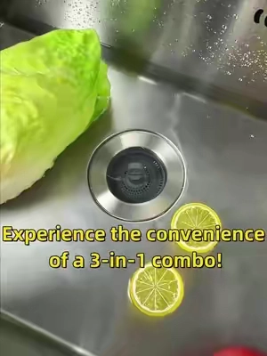 Experience the convenience of a 3-in-1 combo! Start your journey now!😆 #fyp #foryou #washing #CleanTok #cleaning #cleaningtiktok #kitchen #KitchenHacks #kitchensink #cooking #cookingathome #cook #cookwithme #cooktok #myhome #restaurant #hotel #vegetables #fruits 