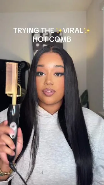 Trying the viral hot comb vs the OG #hotcomb #review #stylingtools 