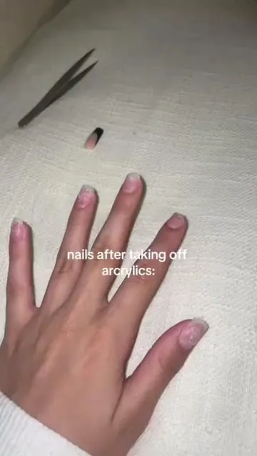 #stitch with @luna i put it in my tiktok shop showcase! 👏🤍 #fyp #fypage #nails #nailtok #acrylics #natural #longnails #nailgrowthoil #radiantcosmetics 