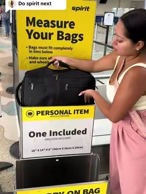 Replying to @🇩🇴🇯🇲🌺Diana🌺🇯🇲🇩🇴  Here it is in the spirit personal item bin! However I would suggest to not overfill the bag #lovevookbackpack #lovevooktravelbag #lovevook #fyp #foryoupage #traveltiktok #travelbackpack #traveltips #travelmusthave #spiritairlines #ttsacl #tiktokshop 