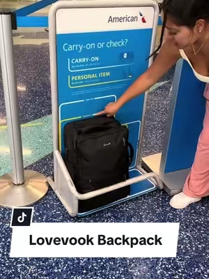 Using this back pack for all our trips ✈️ #lovevook #lovevookbackpack #traveltiktok #travelbackpack #travelbag #traveltips #fyp #foryou #ttsacl #personalitembag #travelbag #americanairlines #airporttips 