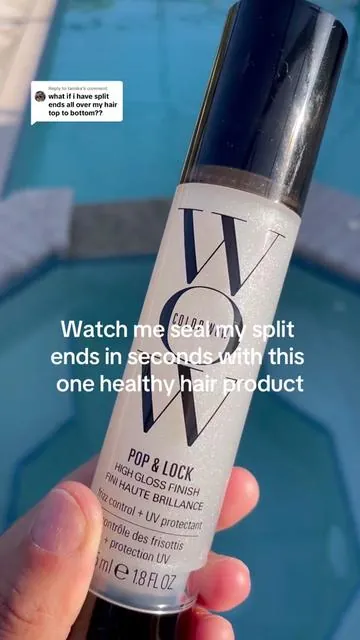 Replying to @tamika Temporarily seal your split ends with Color Wow Pop and Lock! #splitends #healthyhair #hairtipsandtricks #colorwow #hairserum 