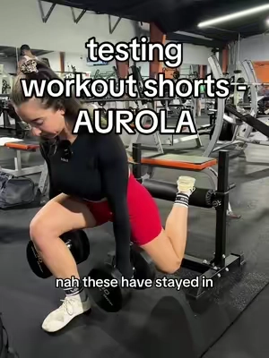 Replying to @Amy Christine  There were no obvious sweat stains at all like around the butt or thighs, i do think they overall darkened a bit in color. So i would feel very comfortable saying you dont have to worry about sweat, at least in the red!! Also they did not roll on me at alll during this entire 1.5 hour workout. Also getting the correct size should help prevent rolling, im wearing size medium! #aurolashorts #aurola #gymshorts #gymshortsreview 