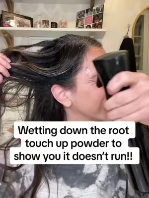 Replying to @2blessed2stress54  The style edit root touch up powder is sweat resistant, waterproof and transfer free. It will only come out with soap or shampoo. It is non-toxic as well.  @Style Edit Hair thank you for creating this amazing product!    #haircolor  #tiktokshopsummersale #grayhair #over40 #roottouchup  #rootcoverup #haircare #colormyroots #hairtips #hairtutorial #hairpowder 