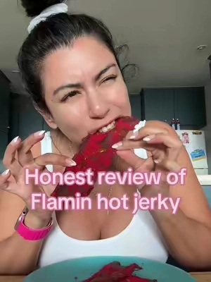 My honest review of the Flamin Hots jerky 🥵  #foodtiktok #FoodLover #hispanics #mexicanfood 
