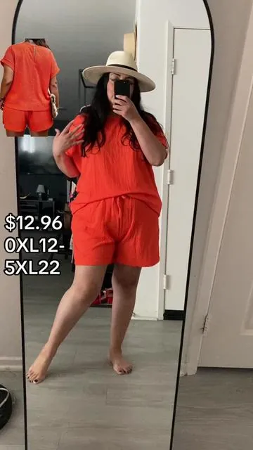 #plussize #midsize #plussizeshorts #midsizeshorts #summeroutfit #2pieceset 