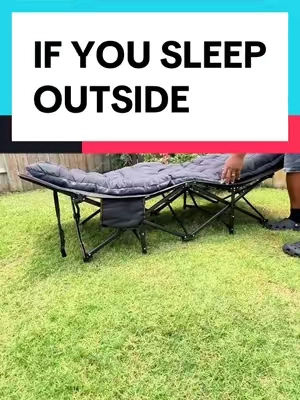 I sleep on my folding lounge bed everyday! I get so much peace getting fresh and sunlight! #recliner #chair #cot #backyardvibes #camping #relax 