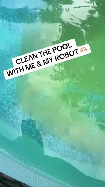 This robot vacuum is a must have for your pool! 🙌🏼 Our pool has been struggling with mustard algae and this is really helping clean it up! #poolmaintenance #poolvacuum #poolhacks #poolcleaning #abovegroundpool #fyp 