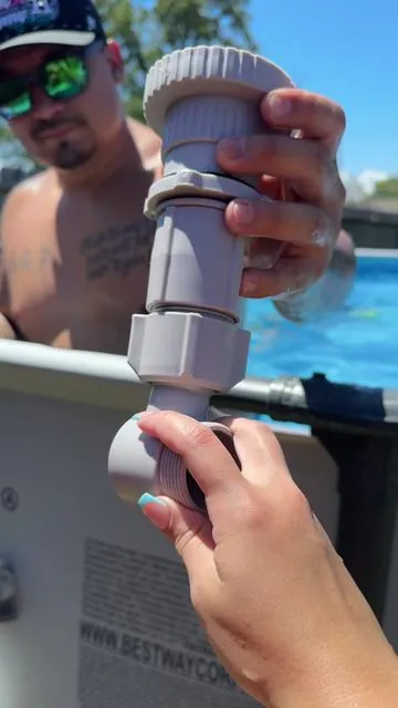 Did you know that this pool fountain can cool down your pool? This Texas heat is no joke so we needed our pool to not feel like a hot tub lol. AND THEY’RE BEAUTIFUL 😍🥹 #poollights #poolfountain #abovegroundpoolsetup #poolnecessities #poolessentials #summernights #poolhackerpoolfountain #poolaccessories 