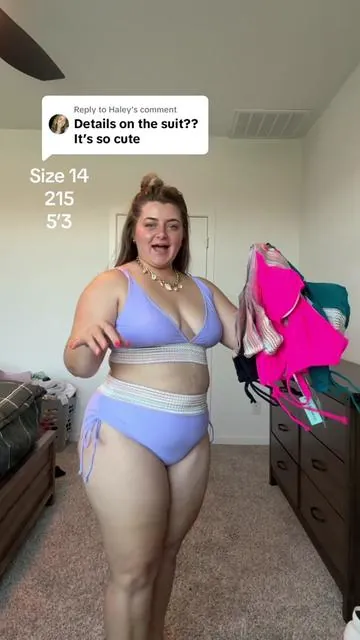 Replying to @Haley I love this suit!! Im wearing a XL 🤍💜 #midsize #summer #swimsuit #momlife #tiktokshop 