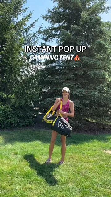 This instant pop up camping tent is on SALE 🚨right now guys! It takes less than a minute to set up. Below are more notes on this camping tent. Ill be sure to post a video of our camping set up on our next trip!  ⛺️ 2 doors and pretty much the whole tent can be open for more light. I put the rain cover on for the video but you can leave that off ⛺️ 4 adults with sleeping bags or 6 with kids. Fits queen air mattress with still having more room ⛺️ I didnt show staking it to the ground but of course it comes with that. ⛺️ Bottom is more durable than regular tent fabric #tentcamping #camping #campingessentials  #campingwithkids #glamping #familycamping #theoutsideiscalling #camping #campsite #camplife #campingtips