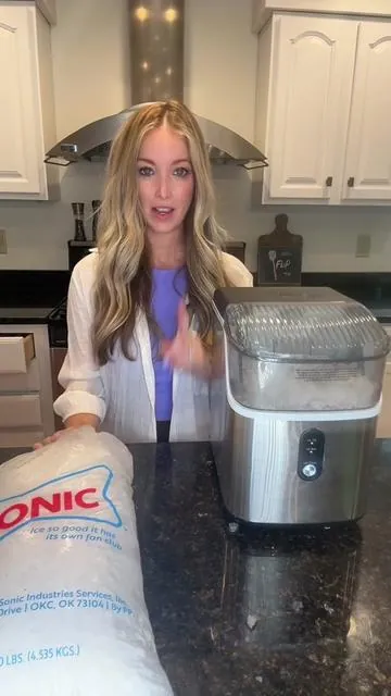 Replying to @Penny Jo Bilbrey Everyone LOVES this soft nugget ice maker & now its on sale for $135!!!!🧊  #nuggetice #nuggeticemaker #sonicice #kitchenfinds #icemaker #softice #softiceeating #dealsforyoudays 