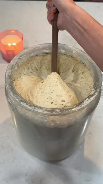 Eve has been such a blessing to me and so many other sourdough bakers around the world. Do you have a piece of Eve in your kitchen? #sourdough #summerbaking #sourdoughstarter #starter #sourdoughbread #sourdoughtok #sourdoughtiktok #fyp #sourdoughbaking 