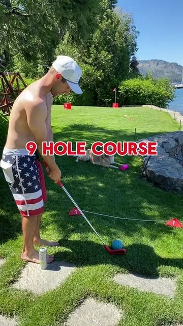The reigning champ Cole is playing first in our 9 hole bucketgolf tournament.