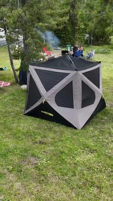 Easiest PopUp tent on the market!  The Alpha C4 ultra tent goes up in 60 seconds and tears down in a breeze! Make camping easier with a PopUp tent! #tent #popuptent #drycamping #camping #glamping #fanttik #campinglife #outdoors #CapCut #vacation 