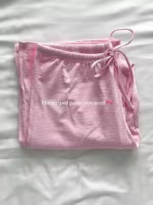 #stripedpants #tiktokshopfinds #summeroutfit #summerfinds #loungewear #pinkclothes #edikted 