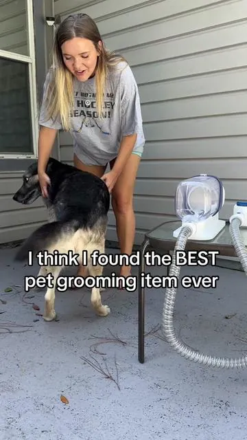 Literally the best product ive ever owned!! So worth it!!!! #petgrooming #petgroomingkit #petgroomingvacuum #doghair #germanshepherd #petshedding 