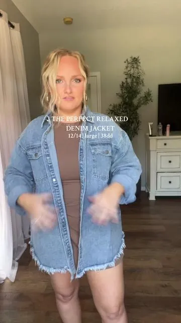 Prepping for fall 🍁 #denimjacket #midsize #fallfashion #falltrends #tiktokshopbacktoschool @Ekouaer Boutique 