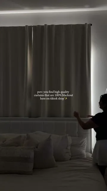 Sucks i cant sleep in anymore🥴😫 but when i need to take a nap in the middle of the day i can with these blackout curtains🥰 #blackout #blackoutcurtain #curtains #highend #highquality #home #homedecor #homeimprovement #fypシ゚viral #fy 