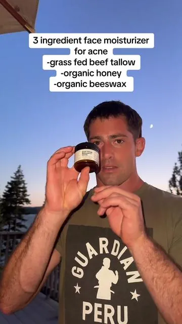Best everyday face moisturizer #santacruzmedicinals #beeftallowskincare #acne #mensskincare 