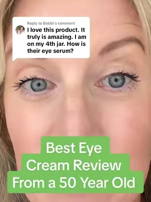 Replying to @Bobbi  The GoPure advanced repair eye cream is superior because of its high percentage of peptides!  Love this stuff! #eyecream #hoodedeyes #crowsfeet #skincaretips 