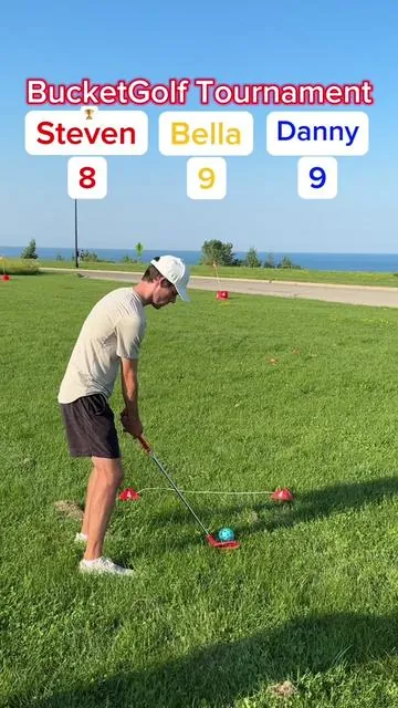 @BucketGolf Tournament #2 18 holes (Holes 4-6) Use the Tiktok Shop Link or Link in Bio to get your BucketGolf Set today! #golf #bucketgolf #outdoorgames #backyardgames #fun #season12 #viral #golftiktok #golftok #golfer #foryoupage #fyp @Twin Tour Golf @Bella Dory 