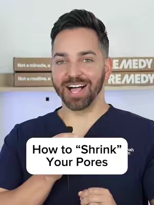Lets clear things up once and for all: though you can’t actually elimiate pores completely, you can make them appear smaller with tried and true ingredients found in Remedy for Pore Size 🫧#clearskin #pores #sebaceousfilaments #skincaremyth 