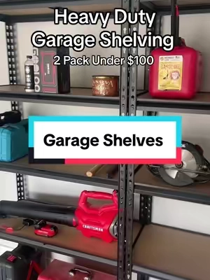 Such an affordable organization option. #organization #organizedhome #shelving #garagegoals #garageorganization 