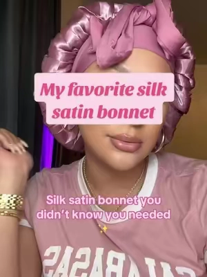 💖Protect your hair while you sleep in style! 🌙✨ These silk satin bonnets reduce frizz and keeps your locks silky smooth all night long! #HealthyHairHabits #SatinBonnet #TikTokBeauty #hairbonnet #bonnet #silkbonnet #hairessentials #TikTokshop #ttshop #tiktokshopping #tiktokmademebuyit #tiktokshopfind #tiktokshopfinds #ttshopping #tiktokshopfindgems #musthave #trendingproduct #TikTokshopbacktoschool 