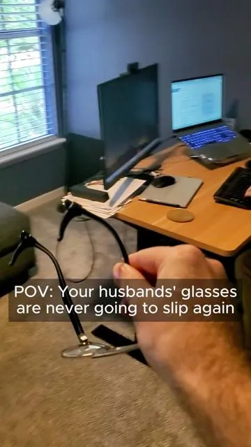 POV: Your husbands' glasses are never going to slip again 👓💻 #glasses #sunglasses #anchorglassesstraps #fyp #foryou #foryoupage 