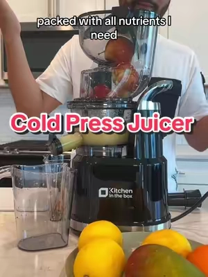 This Slow Juicer Machine extracts everything from vegies and fruits. You can make juice in few minutes without any mess. It works like magic by @Kitchen in the Box US  #kitcheninthebox #juicer #slowjuicer #juicermachine #fruitjuice #kitchenessentials #slowjuice #juice #coldpressedjuice 