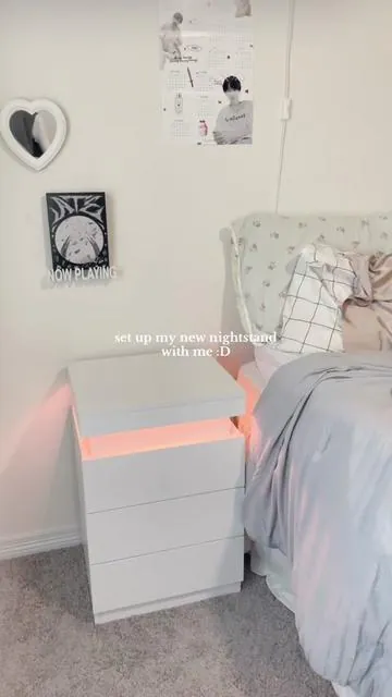 love the LEDs + there’s so much storage :) #roomdecor #aesthetic #kpop #kpoproom #cute #acubi #inspo 
