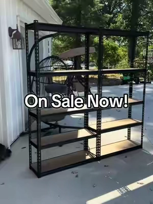 These metal shelves are so nice and will definitely help me organize our garage better! And such a great deal! #garage #storage #garageshelves #kitchenstorage #storagehacks #storageideas #storagesolutions #shelf #shelves #shelving #hack #organize #organization #hardware #metalshelf #tiktokshop #dadtok #falldealsforyou #momtok #clean 