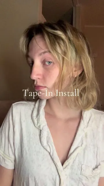 Obsessed is an under statement 🥹#sahm #10weekspregnant #boymom #viral #fyp #fullshinehairextentions #tapeinextensions #diytapeinhairextensions #athomehairextensions #20inchextensions #fullshinehair #fullshine @Full Shine Official 