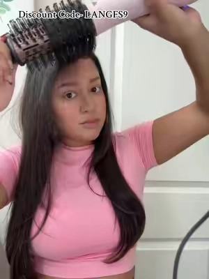 Use the discount code! LANGFS9 @langehair #langetok #lange #langehairtools #hairtools #dryerbrush #fyp #foryou #hairstyle #levolume #hairblowout #langepartner 