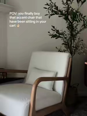 Raise your hand if this accent chair have been sitting in your cart too? 😂 best titkok shop find so far💅 #homefinds #aestheticfurniture #homedesignideas #millenialmom #homeinspo #homedecor #minimalisthome 