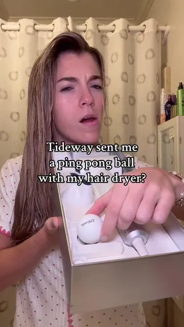 I am BLOWN AWAY (very punny) #hairdryer #tideway #hair #hairtok #hairtransformation #tiktokshop #falldealsforyou 