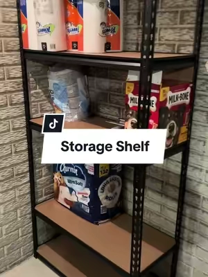 These shelfs are great wuality and a great storage solution at a great price! #storagesolutions #storageshelf #shelving #garagestorage #basementstorage #metalshelves #tiktokshopfinds #falldealsforyou 