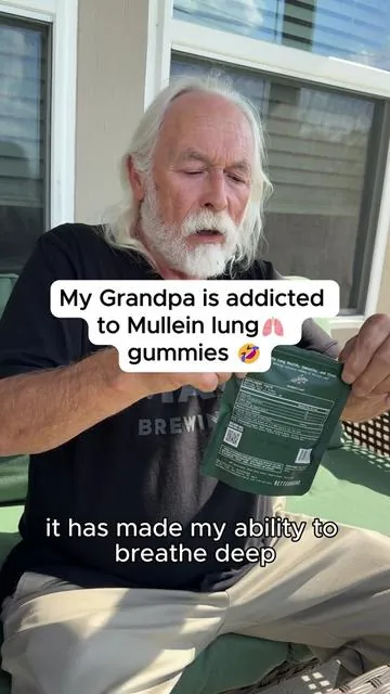 My grandpa wont stop eating these I swear he loves them 🤣🤣🤣 #HerbalRemedies #NaturalHealth #Mullein #Herbs #Wellness