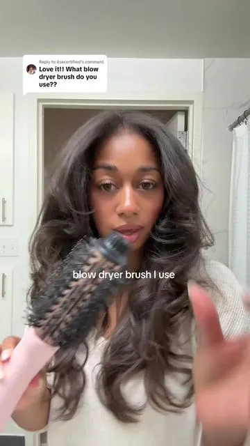 Replying to @itsecertified the blow dryer brush I use for more voluminous blowouts #blowoututorial #silkpressnaturalhair #silkpressseason 
