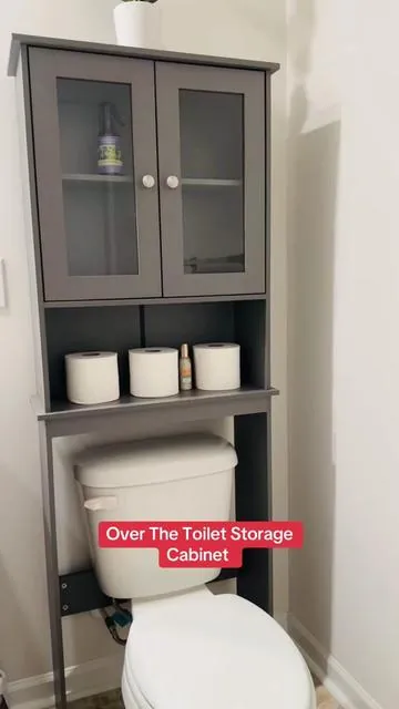 Walsunny Over the toilet storage cabinet! #walsunny #toilet #storage #cabinet #adjustable #decor #organizer #bathroom #useful #helpful #tiktokshop #smritisaroj #fyp 