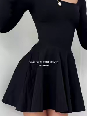 #athleticdress #tiktokshop #fallfashion #longsleevedress #falldealsforyou #minidress #tennisdress 