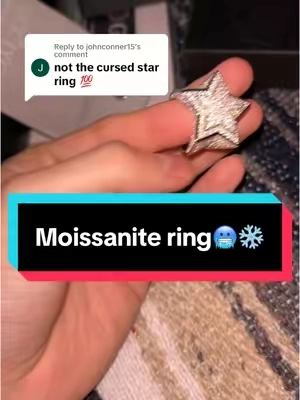 Replying to @johnconner15 ngl this gotta be my fav piece so far🥶 affordable moissanite ring star shape❄️💎🌟 #moissanite #moissanitering #moissanitejewelry #moissaniteengagementring #diamonds #diamondtester #icedoutjewelry #jewelry #jewellery #jewelrytok #mensjewelry #womensjewelry #affordablejewelry #giftideas 