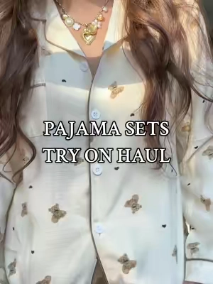 everything was such a win 🧸☁️ #pajamas #pajamaset #pjset #teddybearpajamas #matchingset #loungewear #loungewearset #octoberfinds #creatorboostcamp 