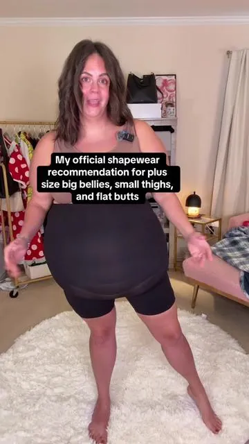 I finally found shapewear for women who look like ME with a large belly, flat butt, and smaller thighs. It took me long enough, Ive tried on so many pieces of shapewear. Now, am I “snatched”? No. I’m held together, comfortable, and able to wear this all day. #plussizeshapewear #apronbelly #bbelly #apronbellybaddies #apronbellystyle #bbellybaddies #shapermint #plussizetryon #plussizefashion 