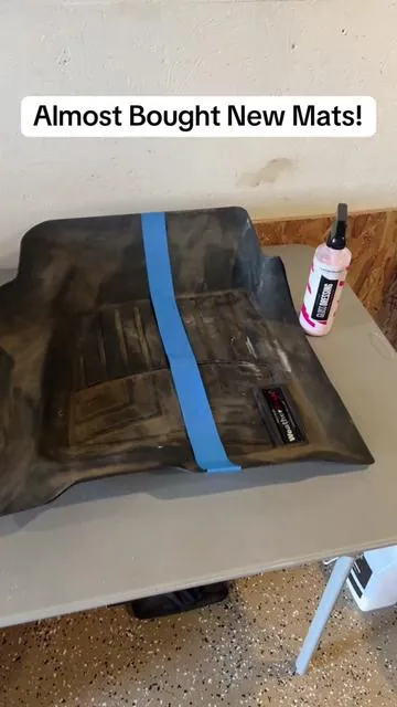 This legendary plastic and vinyl restore product saved me from buying new weathertech floor mats, they look brand new again! #legendarycarcare #plasticrestoration #carcare #cardetailing #weathertech #floormats #ttshop #tiktokshop #tiktokmademebuyit 